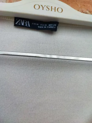 Top Zara blanco botones talla M