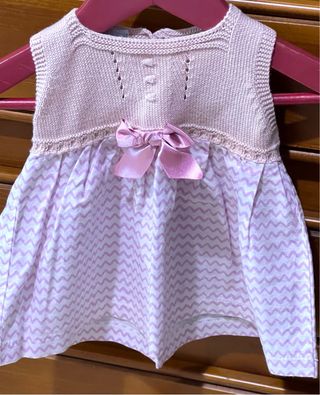 PRECIOSO VESTIDO PUNTO Y TEJIDO DE JULIANA