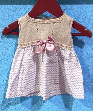 PRECIOSO VESTIDO PUNTO Y TEJIDO DE JULIANA