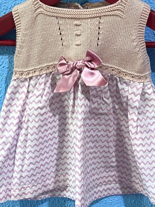PRECIOSO VESTIDO PUNTO Y TEJIDO DE JULIANA