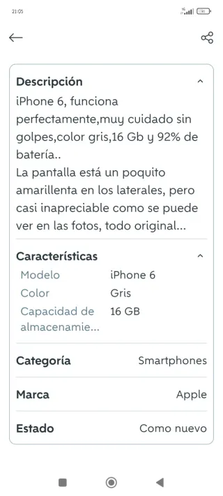 iPhone 6 Plata
