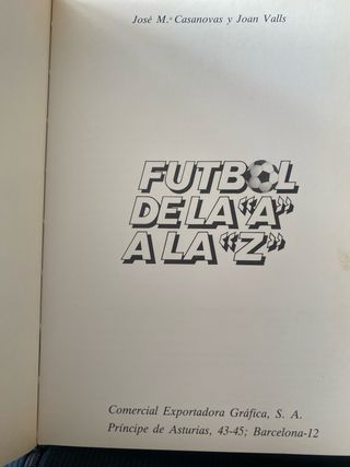 Libro Futbol de la A a la Z