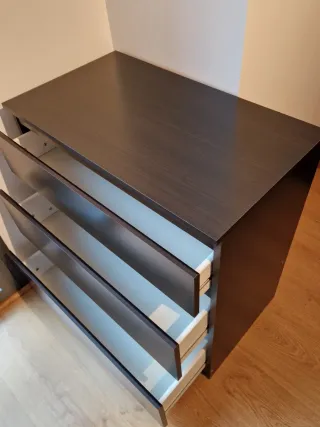 Comò MALM IKEA Nero/Marrone
