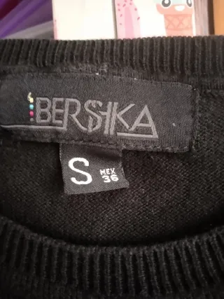 Jersey ERIKA rayas negro, marrón, turquesa