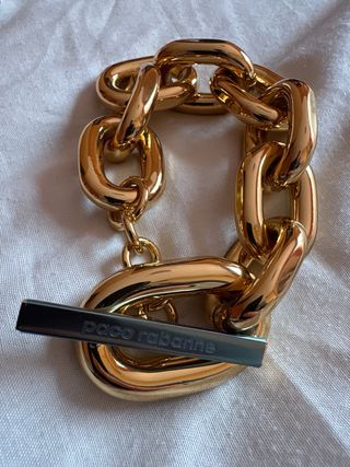 Pulsera Paco Rabanne eslabones dorados