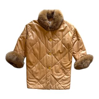 Cappotto in pelle Genny Donna 44 IT - M Beige