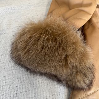 Cappotto in pelle Genny Donna 44 IT - M Beige