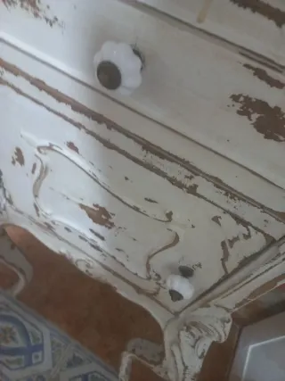 Mesita Auxiliar Antigua Renovada