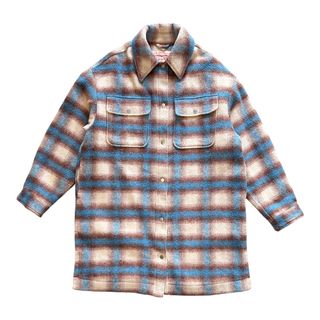 Cappotto Lungo Levis Uomo L Quadri tartan Azzurro