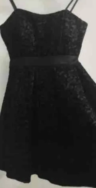 Vestido fiesta terciopelo devoré floral negro