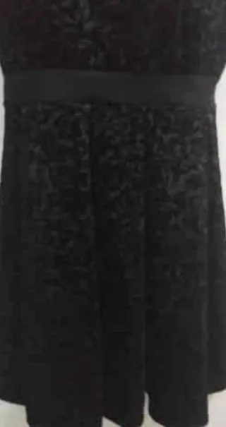 Vestido fiesta terciopelo devoré floral negro