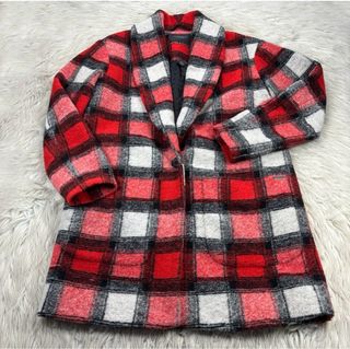 Abrigo cuadros Maison Scotch Talla L Size L-XL