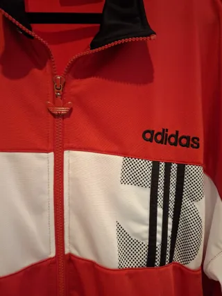 Chaqueta Adidas Roja y Blanca