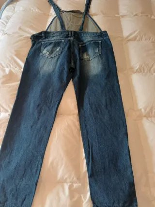 Peto vaquero largo desgastado