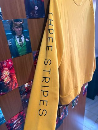 Sudadera Adidas Crew Junior Amarilla 13-14 años