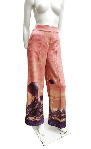 Pinko Palazzo Trouser Mars Desert Printed Space S