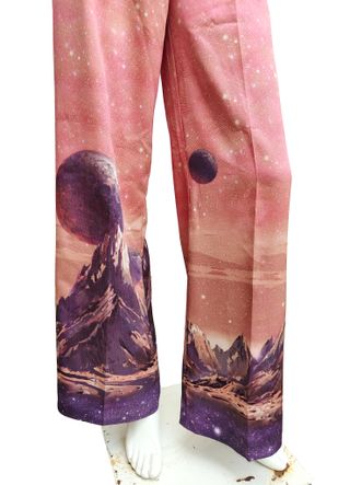 Pinko Palazzo Trouser Mars Desert Printed Space S