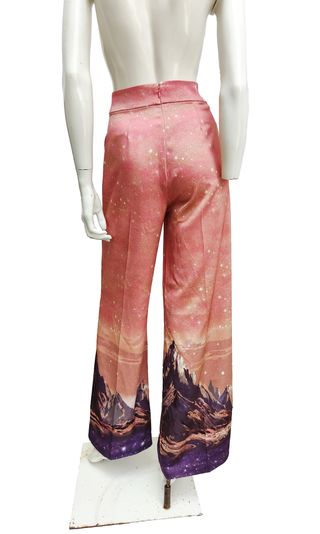 Pinko Palazzo Trouser Mars Desert Printed Space S