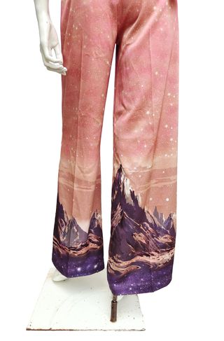 Pinko Palazzo Trouser Mars Desert Printed Space S