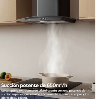 Campana extractora cristal 60cm Nueva