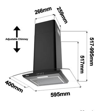 Campana extractora cristal 60cm Nueva