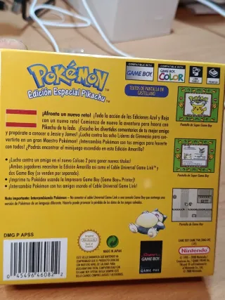 Pokemon Amarillo Edición Especial Pikachu Game Boy