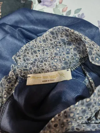 Artigli Vestito Smanicato Fantasia Blu