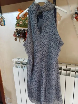 Artigli Vestito Smanicato Fantasia Blu