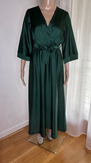 Abito lungo verde smeraldo elegante M/L