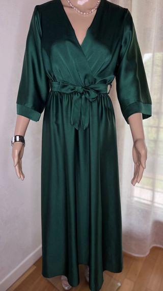 Abito lungo verde smeraldo elegante M/L
