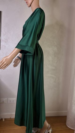 Abito lungo verde smeraldo elegante M/L