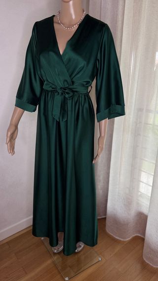 Abito lungo verde smeraldo elegante M/L
