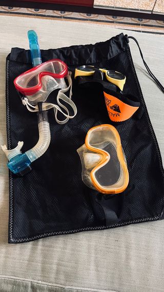 4 Mute s/m/l/m subacquea nera e arancione