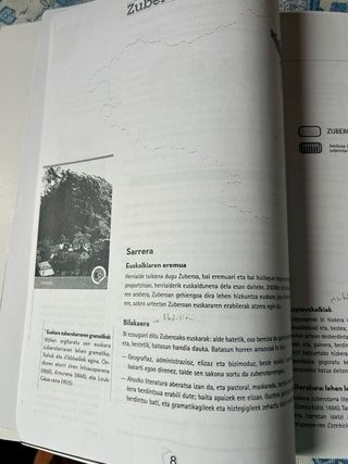 Libro de texto euskera  2 Bachiller  Apenas usado