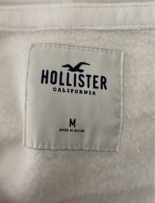 Chaqueta Hollister Blanca con Logo