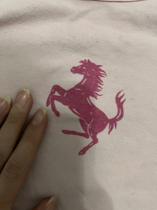 Top tirantes rosa con caballo