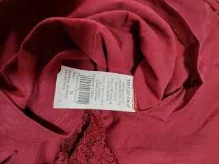 Maglia Terranova donna bordeaux pizzo