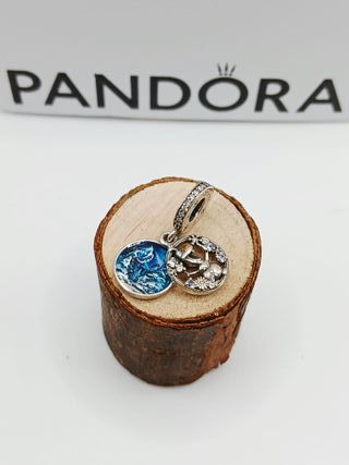 Pandora Charm Olaf Frozen Azul y Plata