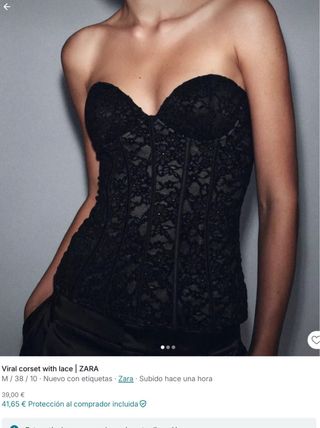 Corsé viral Zara negro encaje