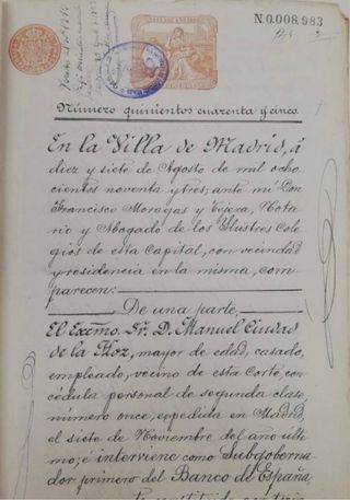 Madrid 1877, Marqueses de Riscal.