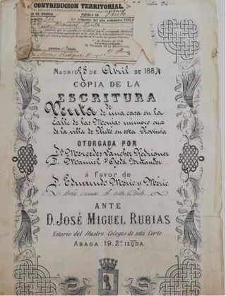 Madrid 1877, Marqueses de Riscal.