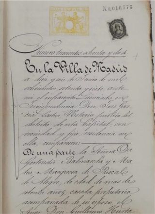 Madrid 1877, Marqueses de Riscal.