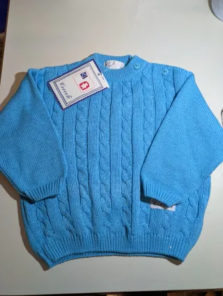 Maglioncino neonato 9 mesi azzurro