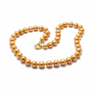 Collar Perlas Naturales Doradas