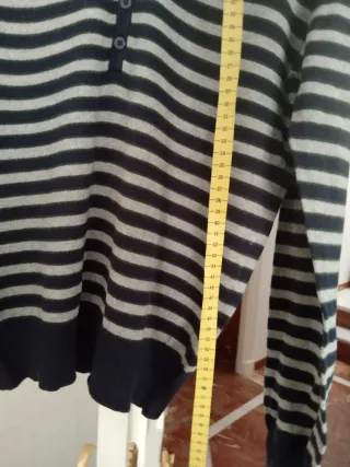 Jersey XDYE rayas azul y gris talla S