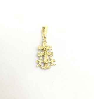 Colgante Cruz Caravaca de oro de 18k, 1.7 g.