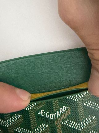 Tarjetero Goyard Verde