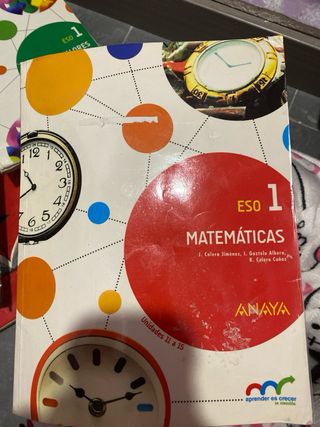 Lote de 3 libros de Matemáticas 1º ESO editorial A