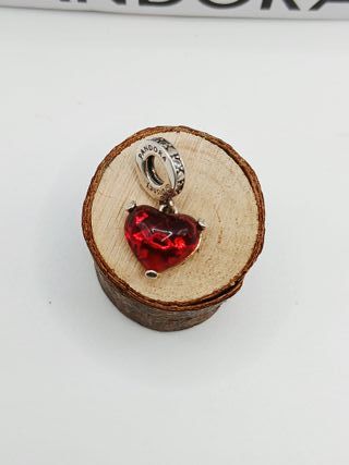 Charm Pandora Disney Corazón Rojo Mickey Minnie