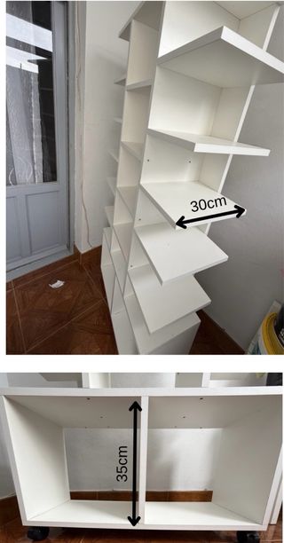 Zapatero blanco de madera